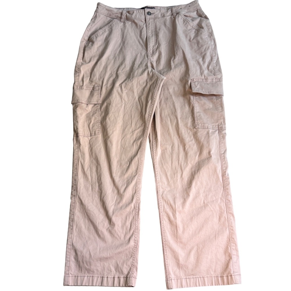 Y2K Hollister Ultra High-Rise Dad Pants Mauve Pink Cargo Wide Leg 16R Boho